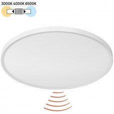 Φωτιστικό Πλαφονιέρα Φ28 Στρογγυλό LED 16/20/24W 230V CCT με Ανιχνευτή Κίνησης Λευκή IP40 21-2832408